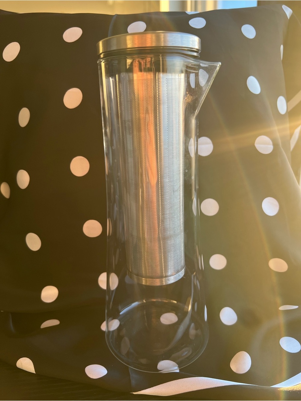 Glass Infuser Pitcher with Stainless Steel Filter - Clear